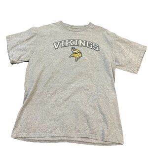NFL Team Apparel Minnesota Vikings L Gray T-Shirt National Football League NFL
